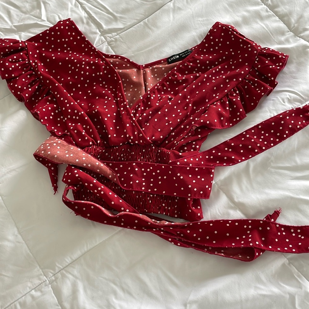 Red blouse